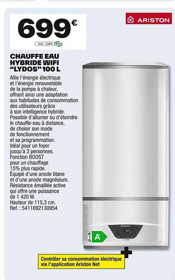 CHAUFFE EAU HYBRIDE WIFI "LYDOS" 100 L