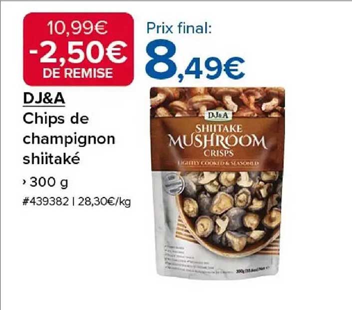 Chips de champignon shiitaké