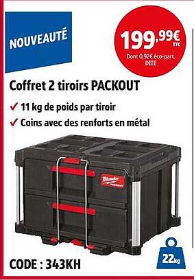 Coffret 2 tiroirs PACKOUT