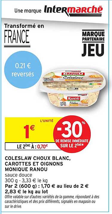 COLESLAW CHOUX BLANC, CAROTTES ET OIGNONS MONIQUE RANOU