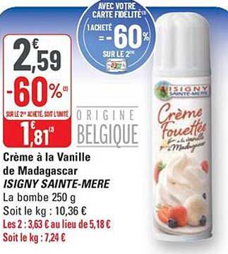 Crème à la Vanille de Madagascar ISIGNY SAINTE-MERE
