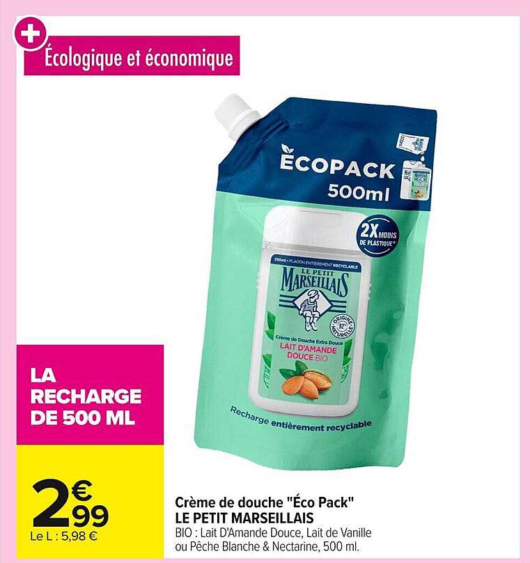 Crème de douche "Éco Pack" LE PETIT MARSEILLAIS