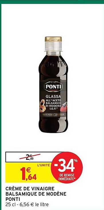 CRÈME DE VINAIGRE BALSAMIQUE DE MODÈNE PONTI