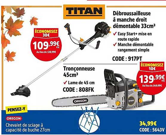 Débroussailleuse à manche droit démontable 33cm³