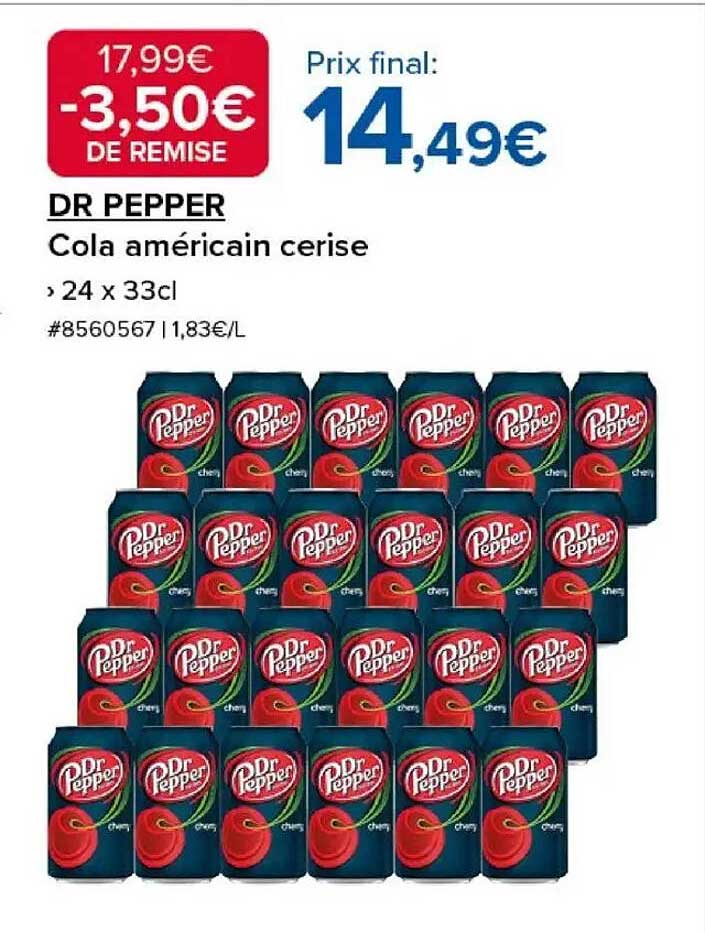 DR PEPPER Cola américain cerise