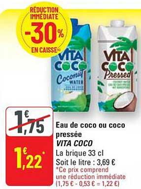 Eau de coco ou coco pressée VITA COCO