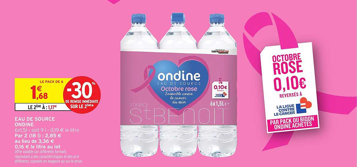 Eau de source Ondine - Octobre Rose