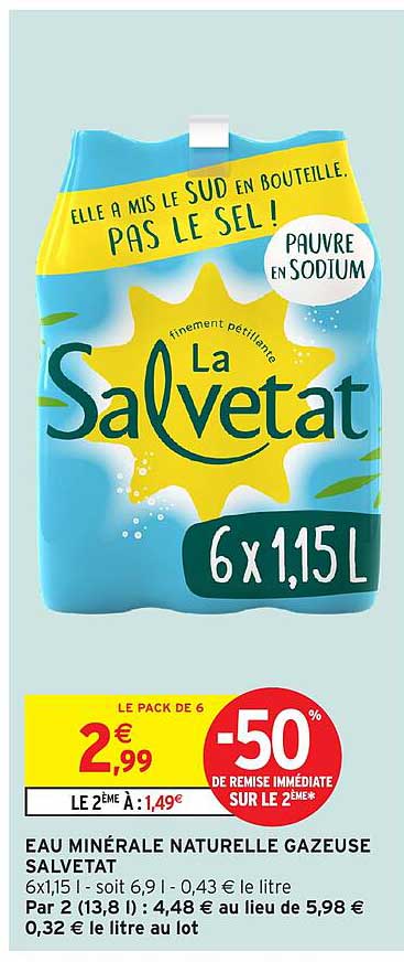 EAU MINÉRALE NATURELLE GAZEUSE SALVETAT