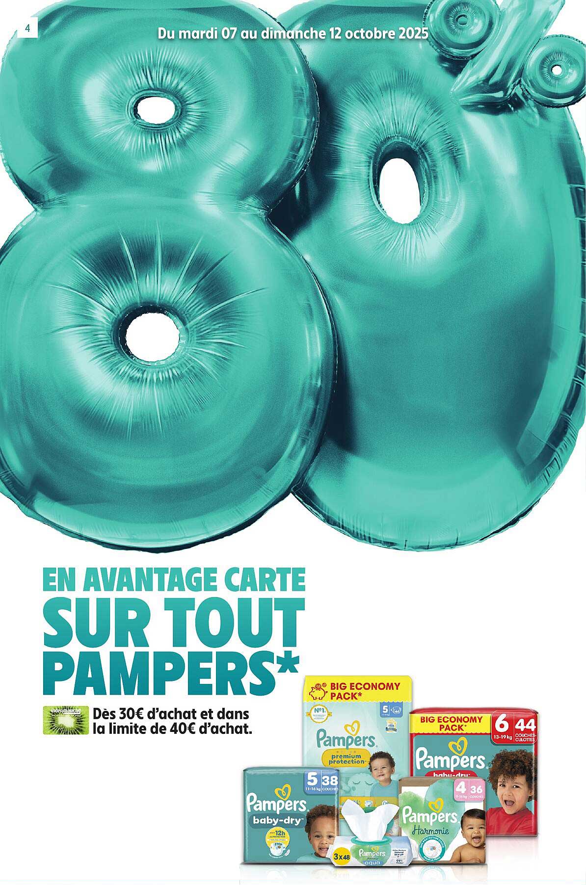 EN AVANTAGE CARTE SUR TOUT PAMPERS*