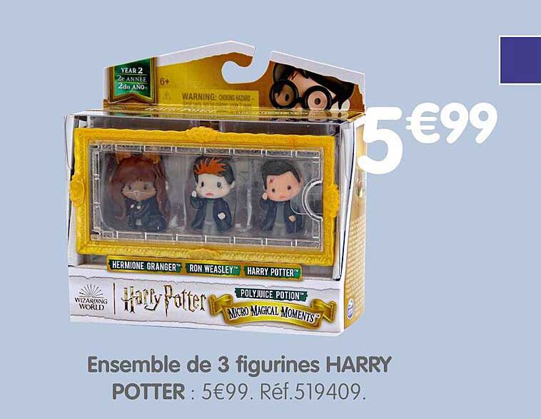 Ensemble de 3 figurines HARRY POTTER : 5€99. Réf.519409.