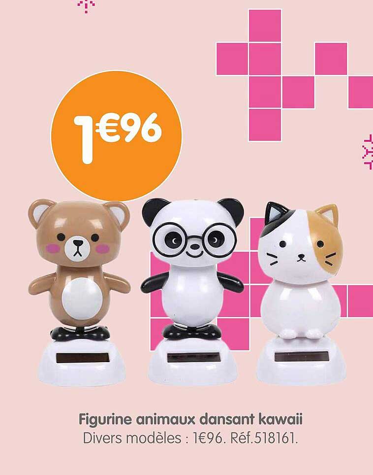 Figurine animaux dansant kawaii