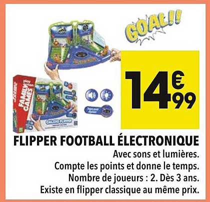 FLIPPER FOOTBALL ÉLECTRONIQUE