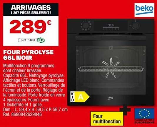 FOUR PYROLYSE 66L NOIR