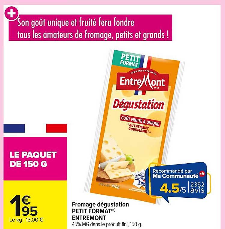Fromage dégustation PETIT FORMAT(r) ENTREMONT