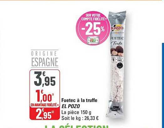Fuetec à la truffe EL POZO