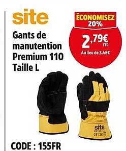 Gants de manutention Premium 110 Taille L