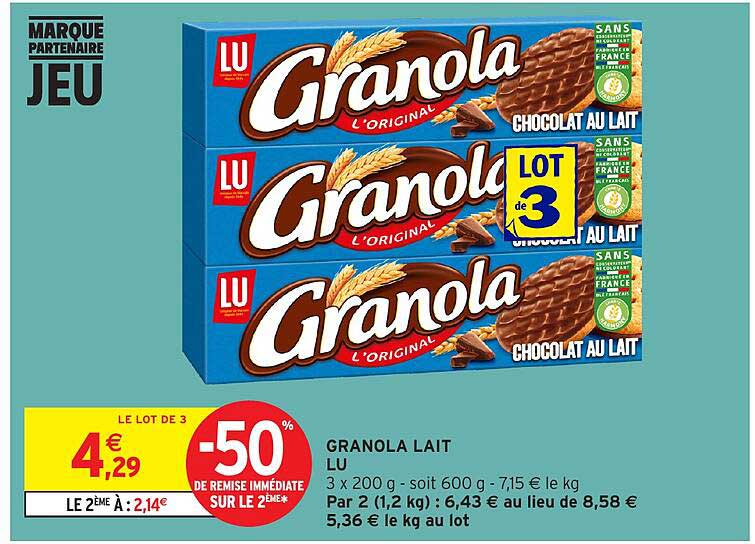GRANOLA LAIT LU