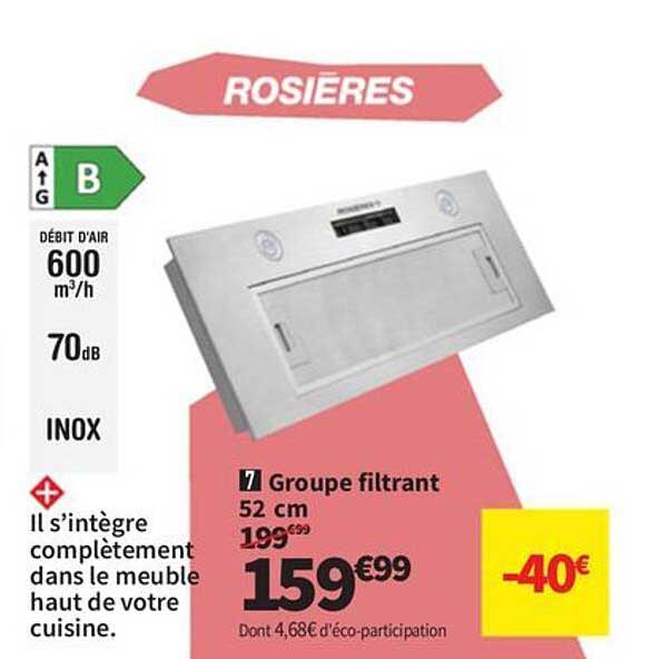 Groupe filtrant 52 cm