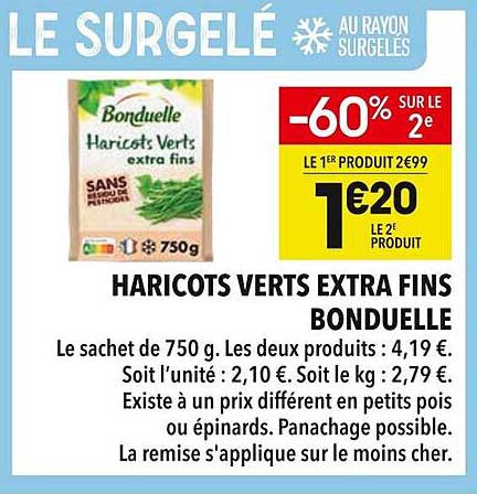 HARICOTS VERTS EXTRA FINS BONDUELLE