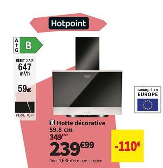 Hotte décorative 59.8 cm