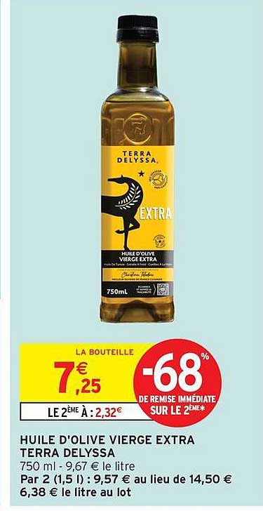 HUILE D'OLIVE VIERGE EXTRA TERRA DELYSSA