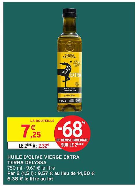 HUILE D’OLIVE VIERGE EXTRA TERRA DELYSSA
