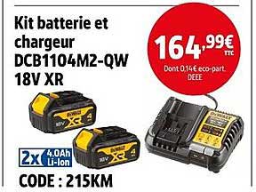 Kit batterie et chargeur DCB1104M2-QW 18V XR