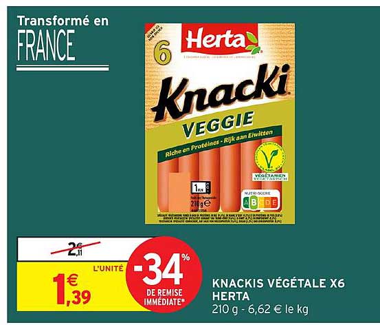 KNACKIS VÉGÉTALE X6 HERTA