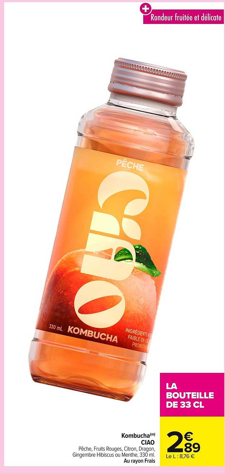 Kombucha(m) CIAO Pêche