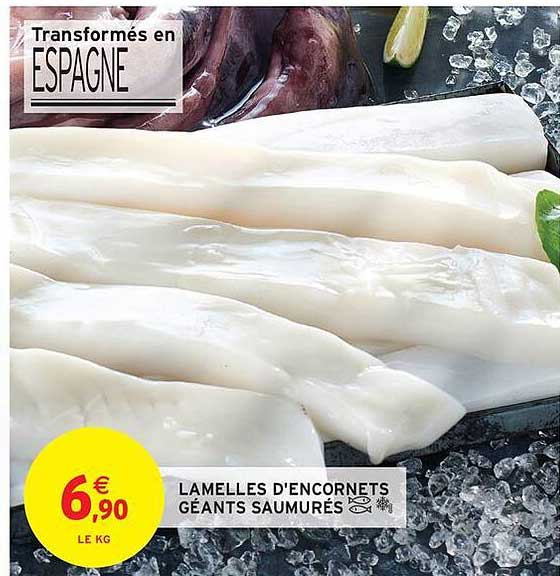 LAMELLES D'ENCORNETS GÉANTS SAUMURÉS