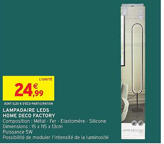 LAMPADAIRE LEDS HOME DECO FACTORY