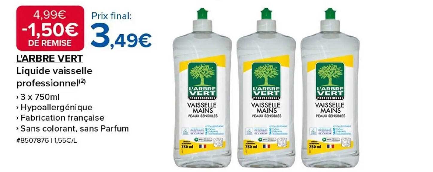 L'ARBRE VERT Liquide vaisselle professionnel