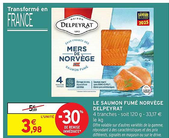 LE SAUMON FUMÉ NORVÈGE DELPEYRAT