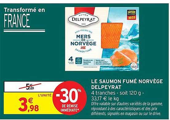 LE SAUMON FUMÉ NORVÈGE DELPEYRAT