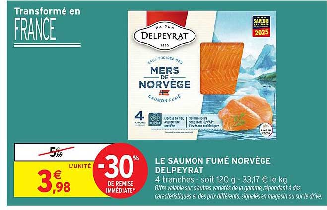 LE SAUMON FUMÉ NORVÈGE DELPEYRAT