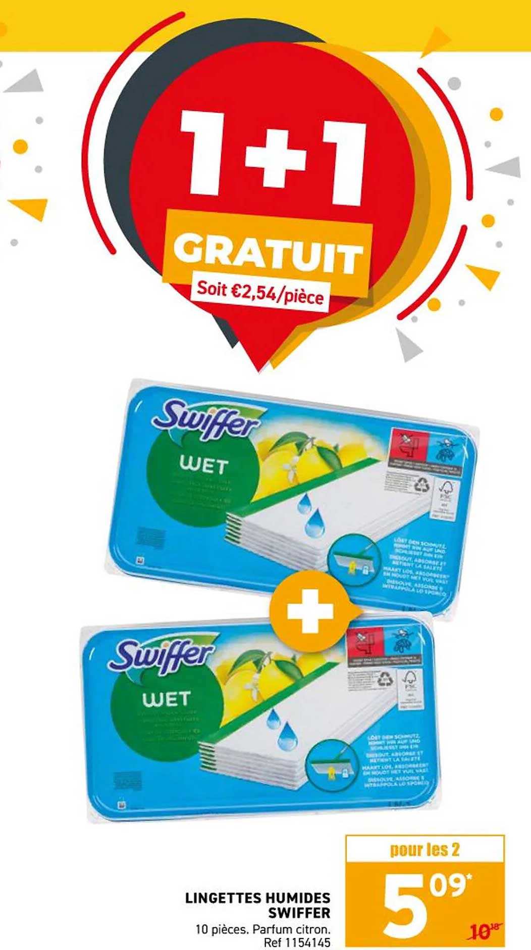 LINGETTES HUMIDES SWIFFER