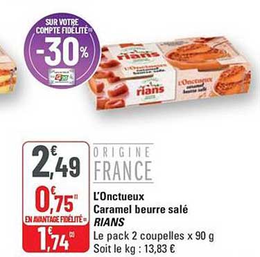 L'Onctueux Caramel beurre salé RIANS