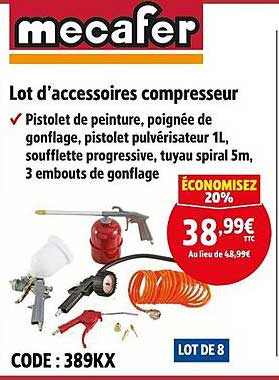 Lot d’accessoires compresseur