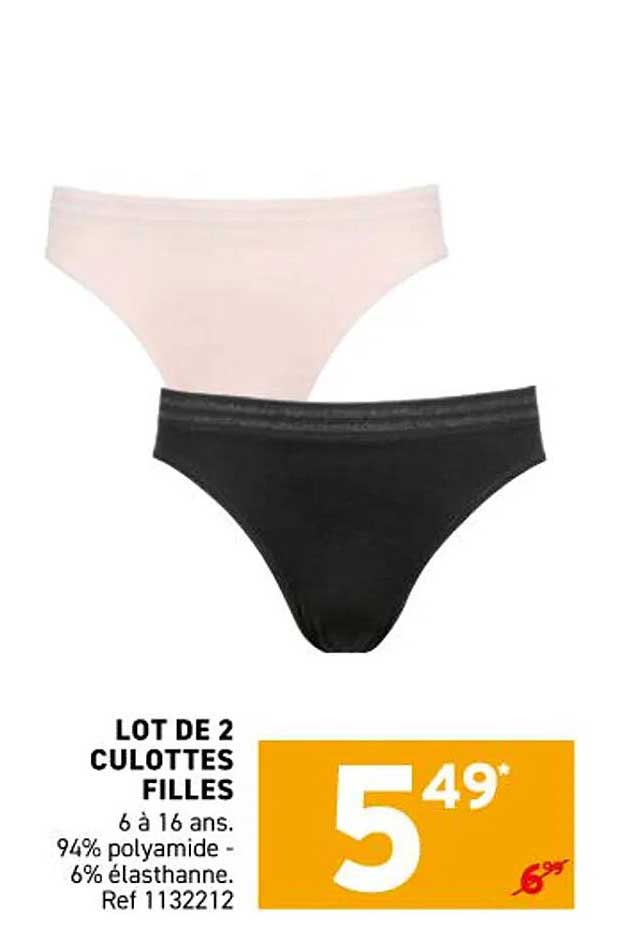 LOT DE 2 CULOTTES FILLES