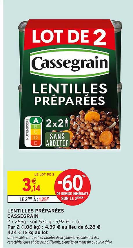 LOT DE 2 LENTILLES PRÉPARÉES CASSEGRAIN