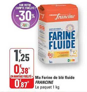 Ma Farine de blé fluide FRANCINE