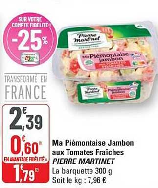 Ma Piémontaise Jambon aux Tomates Fraîches