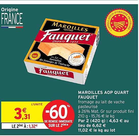 MAROILLES AOP QUART FAUQUET