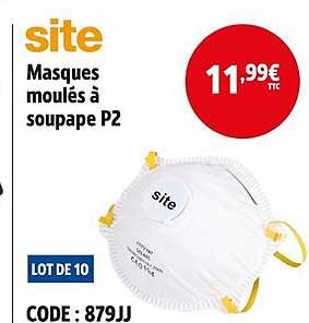Masques moulés à soupape P2