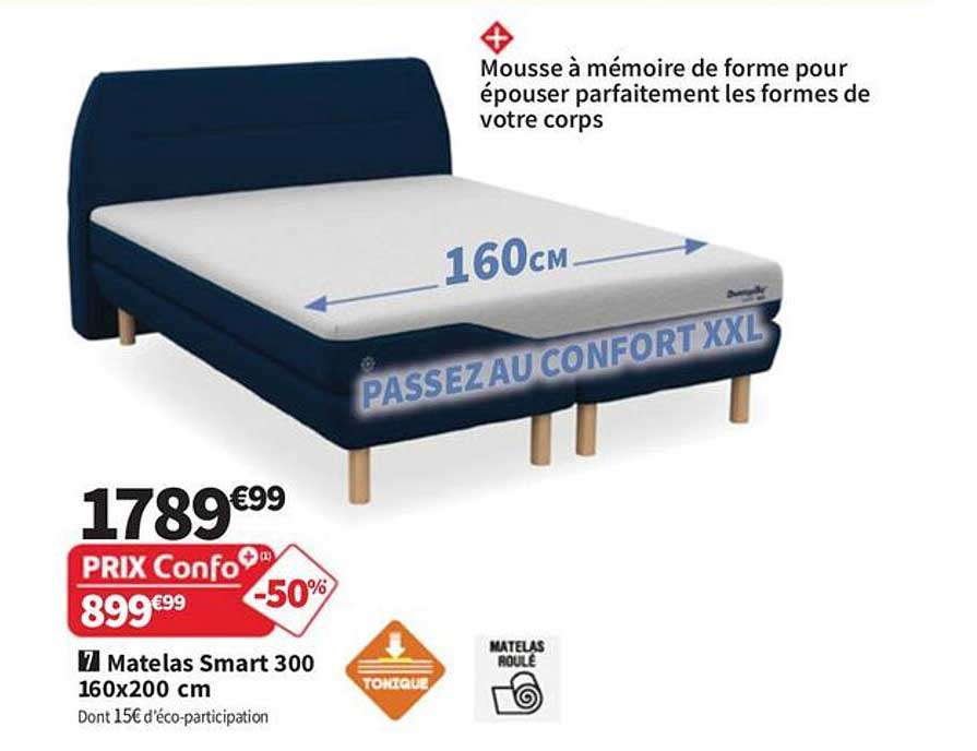 Matelas Smart 300 160x200 cm