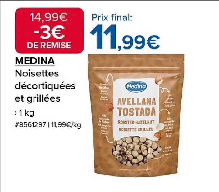 MEDINA Noisettes décortiquées et grillées