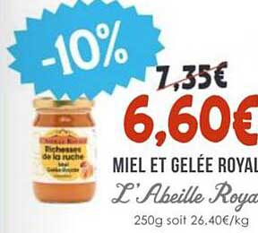 MIEL ET GELÉE ROYALE L'ABEILLE ROYALE