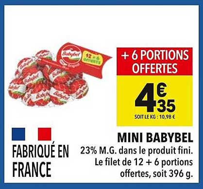 MINI BABYBEL + 6 PORTIONS OFFERTES