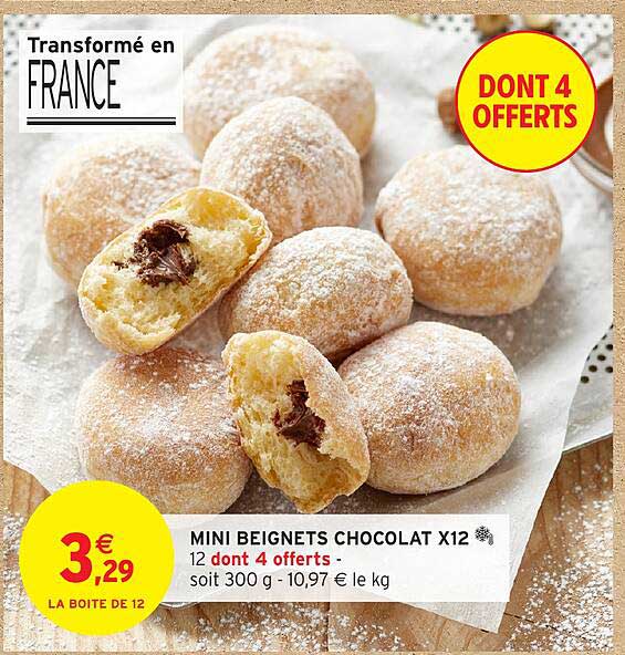 MINI BEIGNETS CHOCOLAT X12