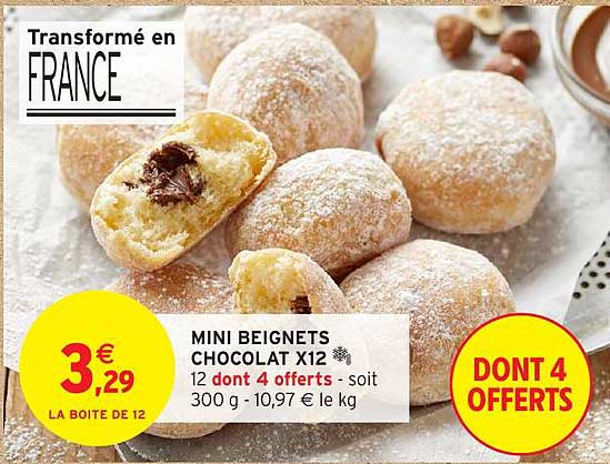 MINI BEIGNETS CHOCOLAT X12